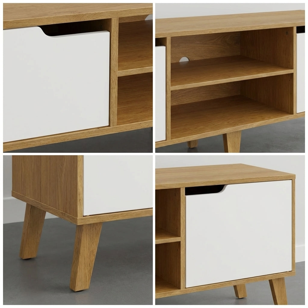 Meuble TV Scandinave 2 Portes