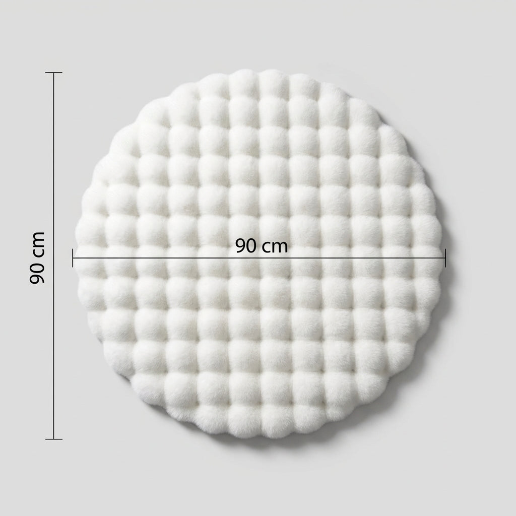 Tapis Rond Moelleux Relief
