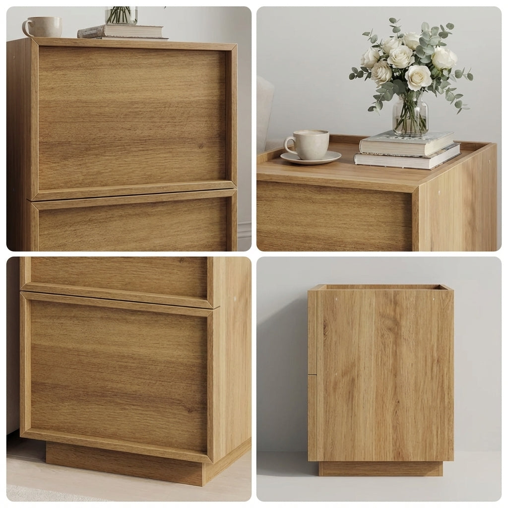 Table de Chevet Bois Bicolore