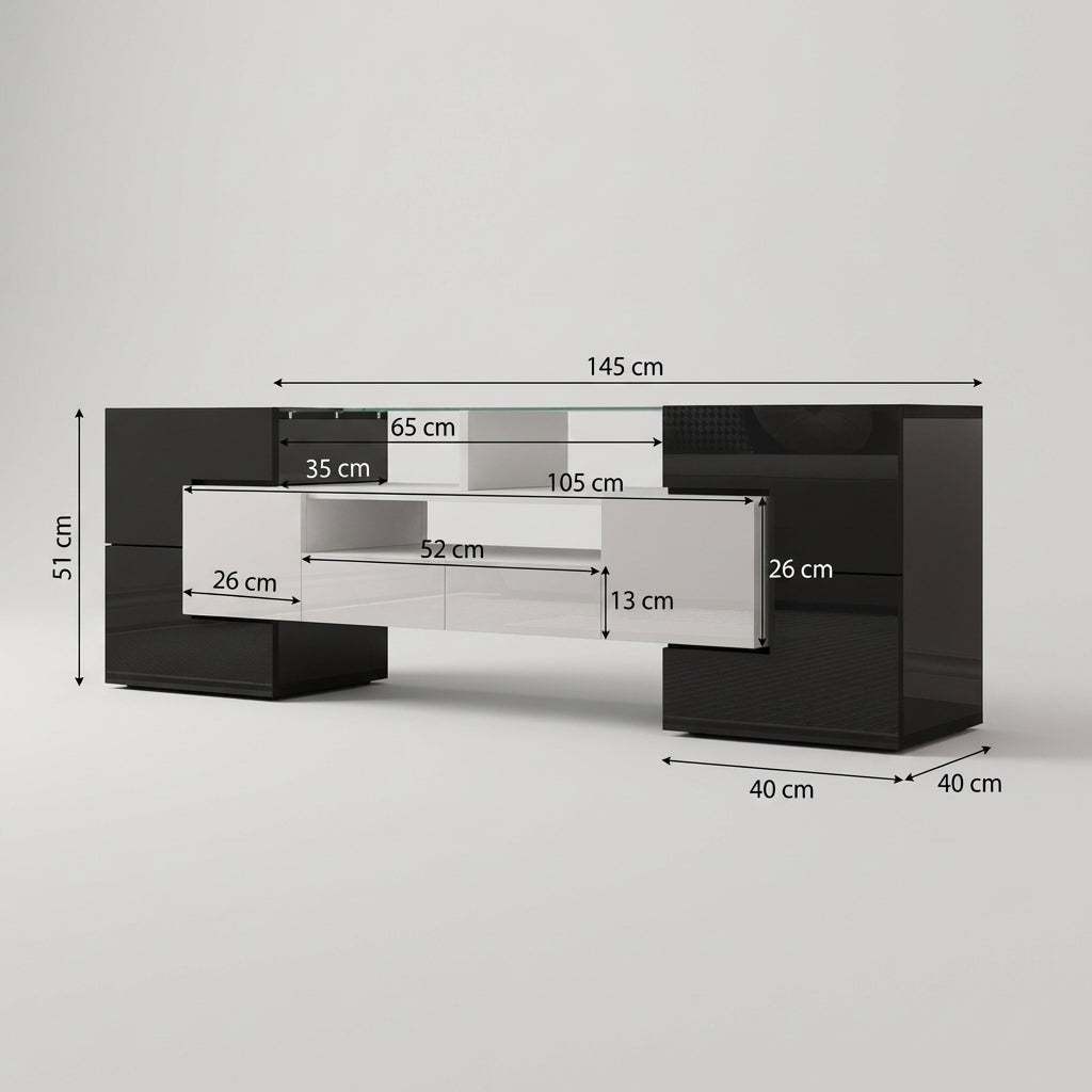 Meuble TV Design avec Verre