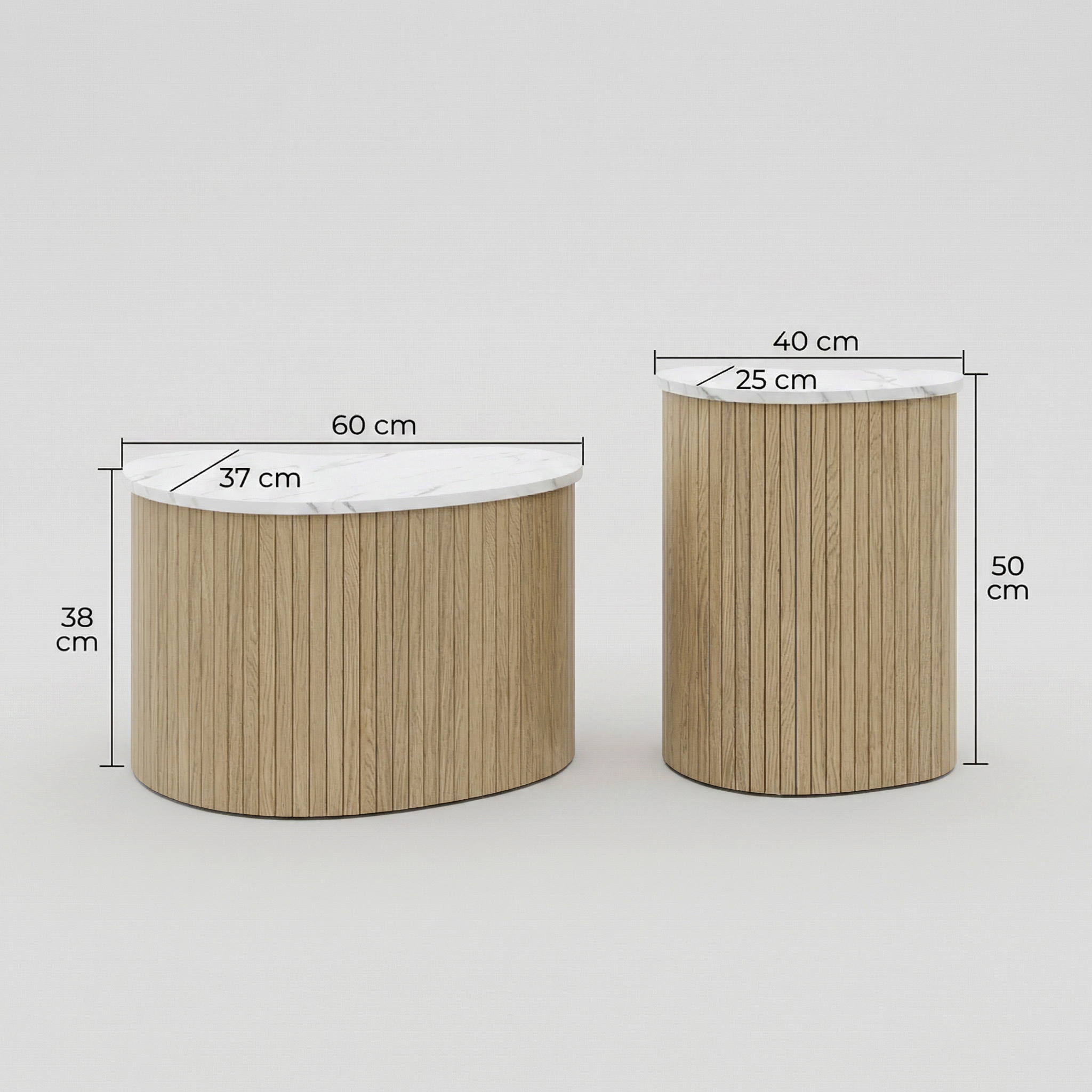 Table Basse Design Moderne Bois et Marbre