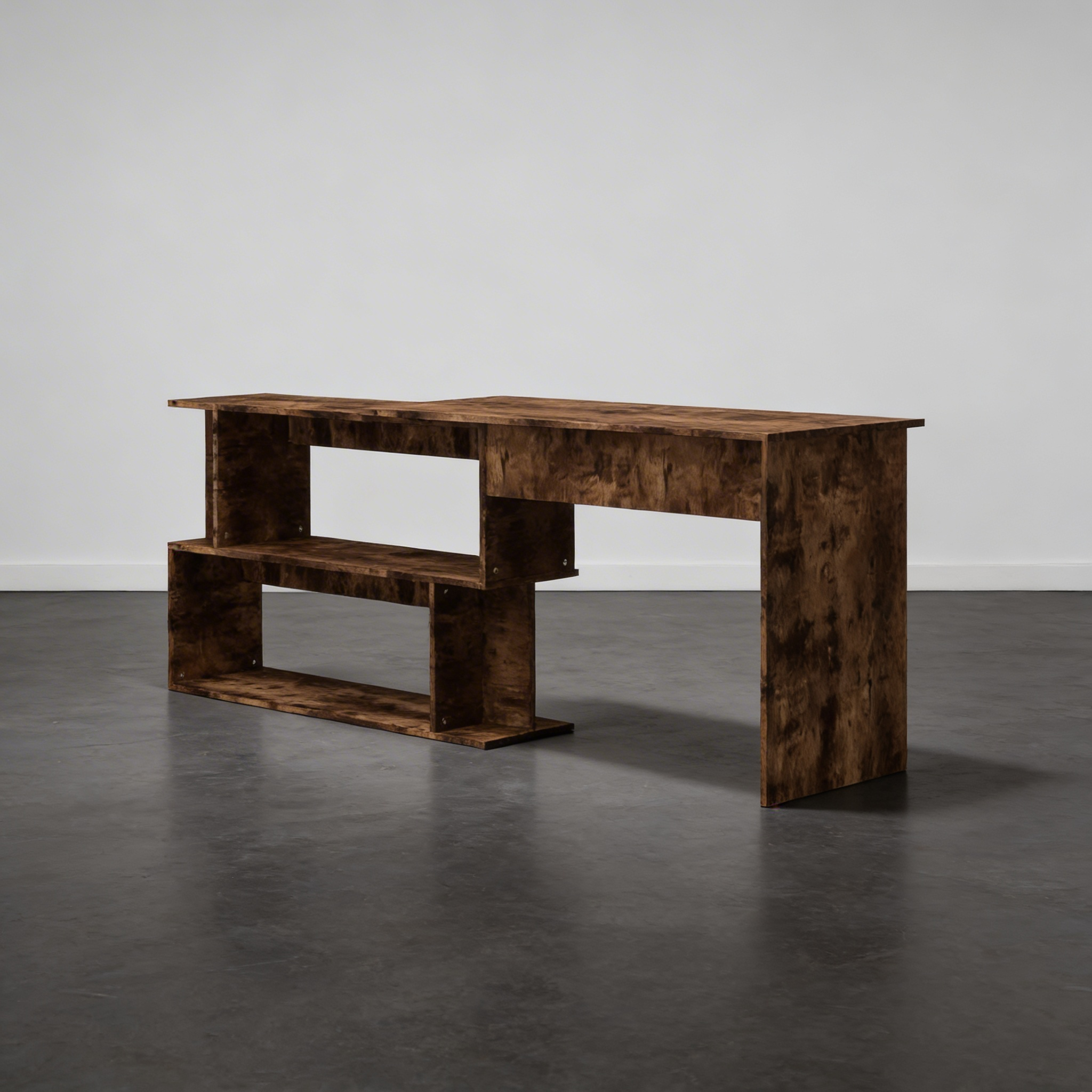 Bureau Modulaire en Bois avec Étagères