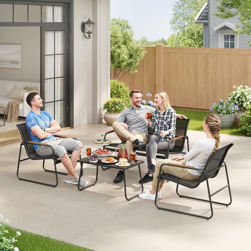 Salon de jardin 4 places avec table