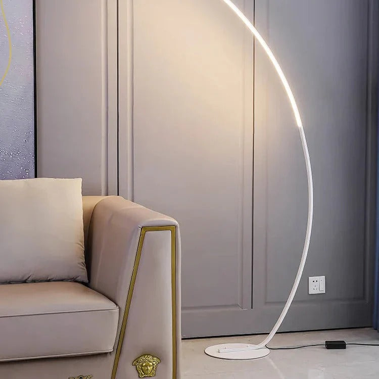 Indoor Lighting Dimmable RGB CCT Remote Control Floor Lamp Modern LED C Fishing Floor Light with Table Corner Reading Lamps