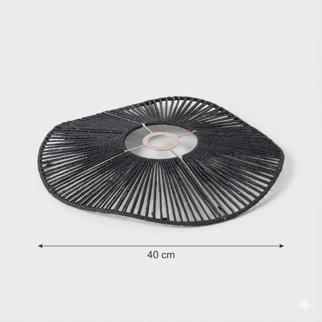 Abat-jour décoratif en corde de papier