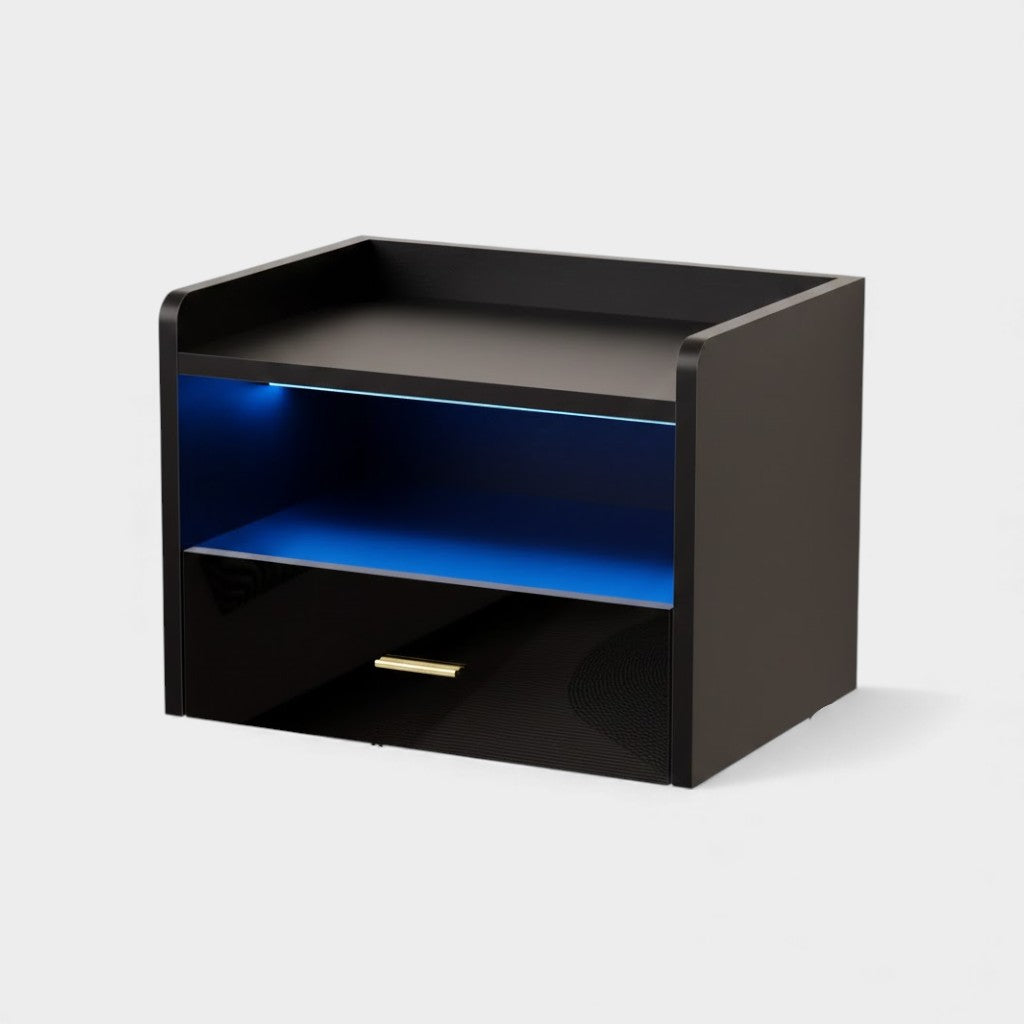 Table de chevet murale flottante LED