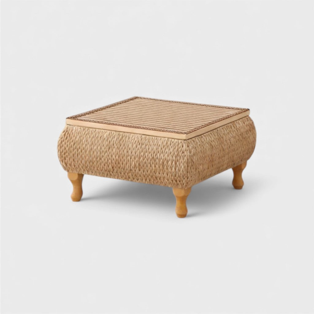 Table basse rangement bambou