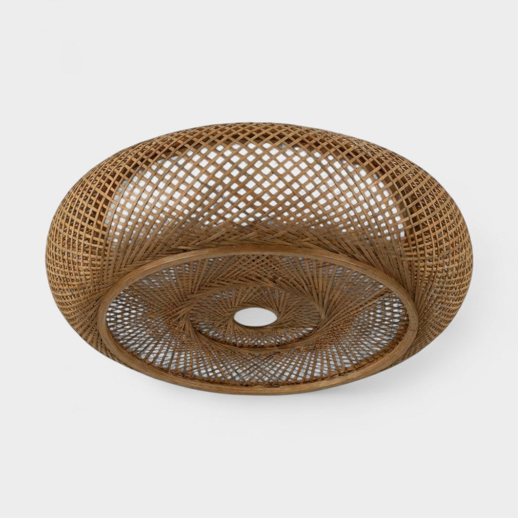 Plafonnier en rotin et bambou style bohème