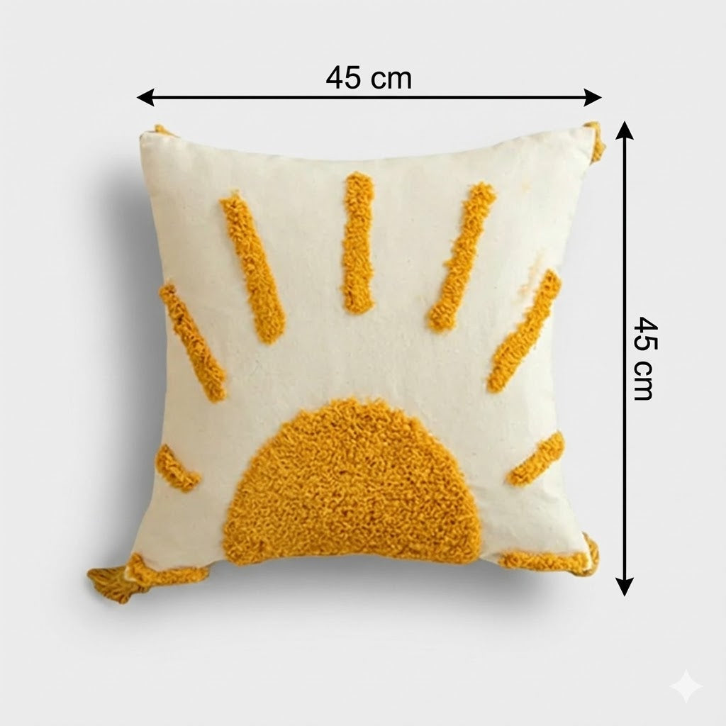 Housse de Coussin Boho Jaune