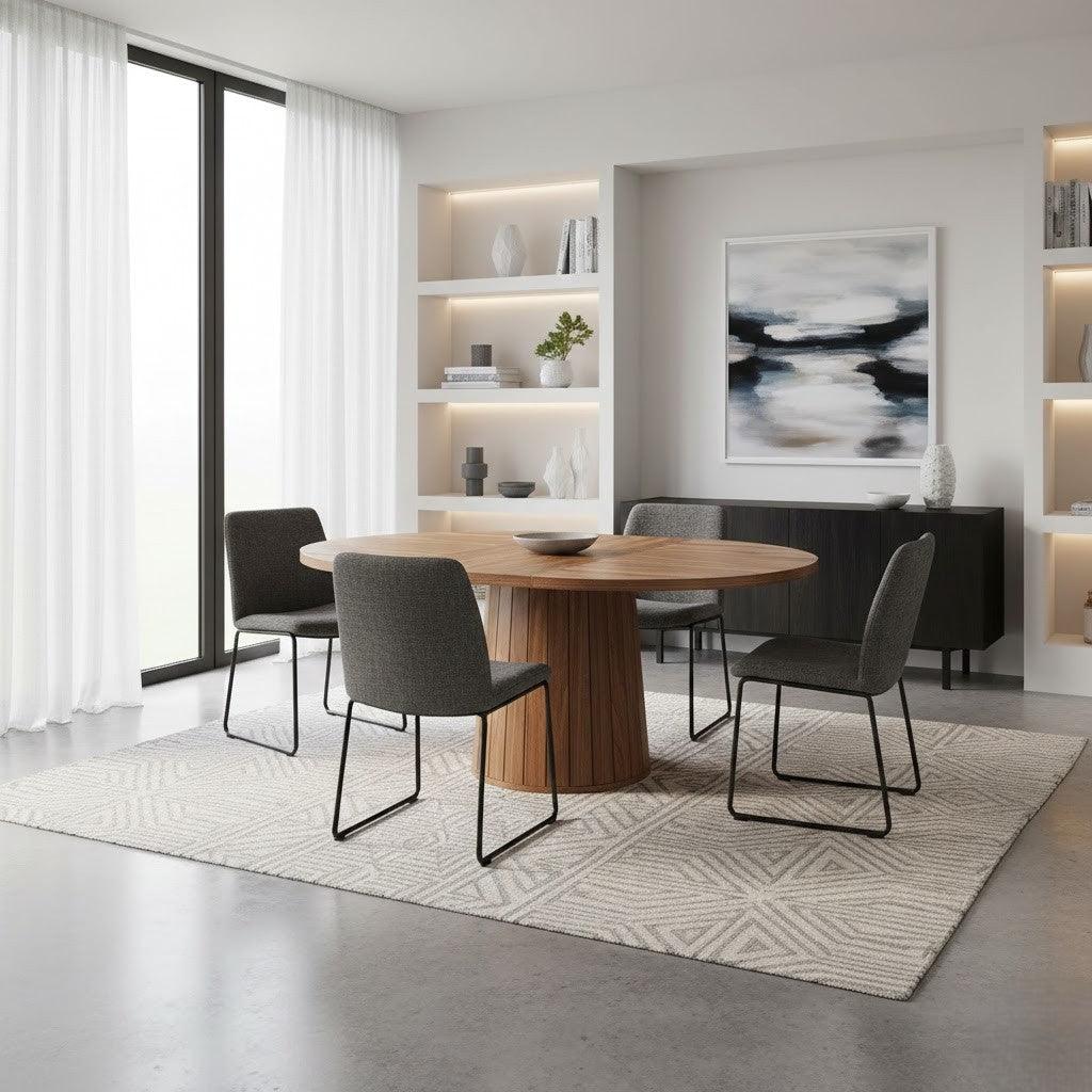 Table ovale en bois massif